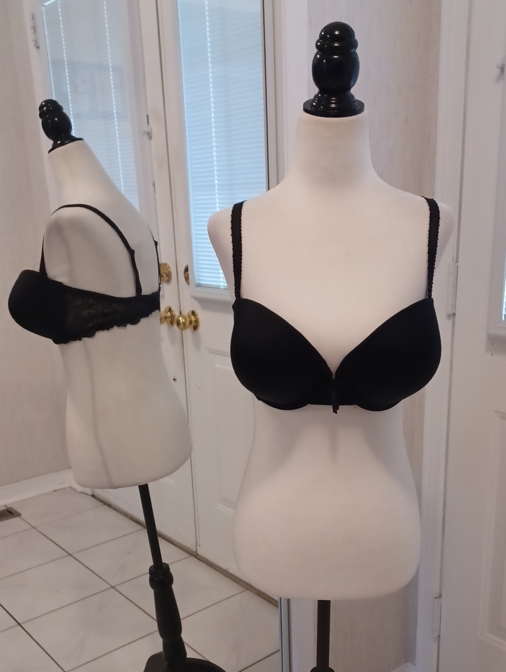 Free Add-on Black Lace Push-Up Underwire Bra - Size 38D